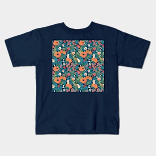 Poppy Flowers Pattern Kids T-Shirt